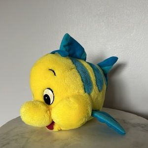 Vintage Disney Little Mermaid Flounder Fish Plush (90s)